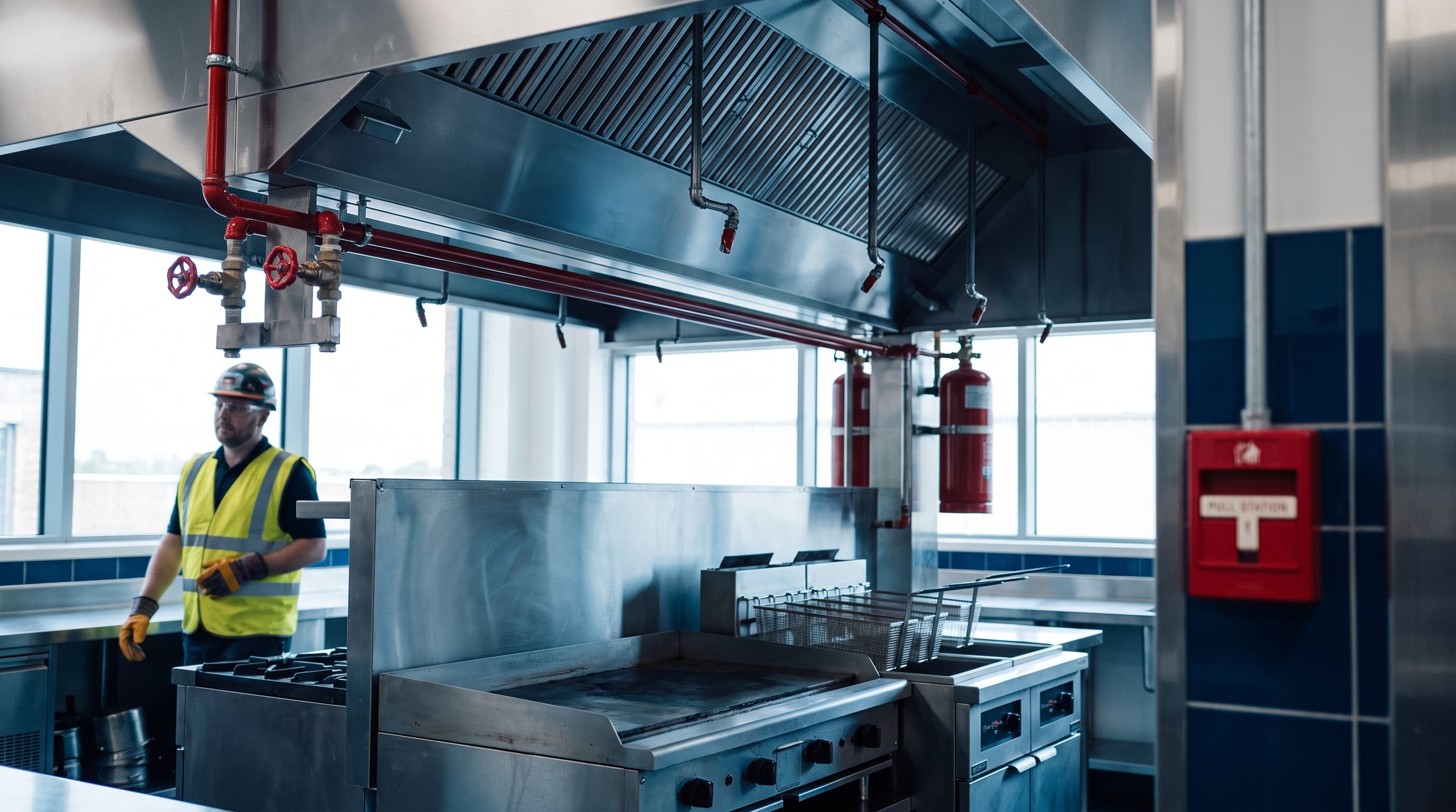 Kitchen hood or clean agent photo